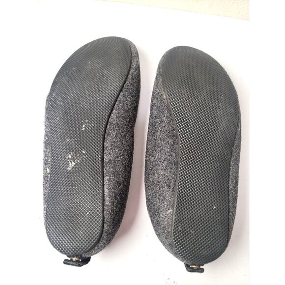 Mahabis Classic Women's Wool Slippers Rubber Soles In Charcoal Size 40 - Picture 8 of 12